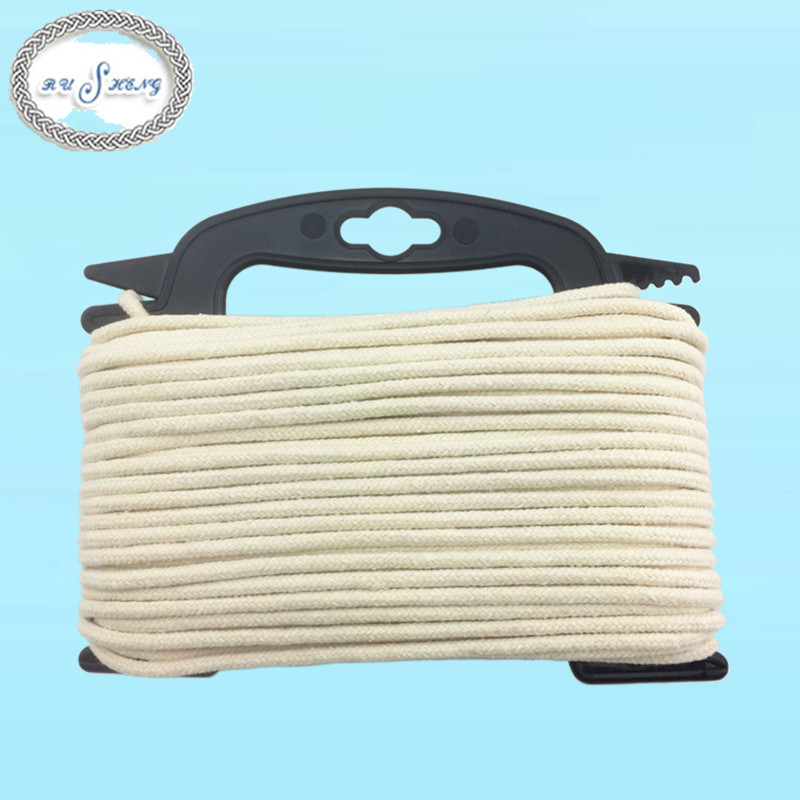 macrame cotton braided rope, sash cord in reel packing