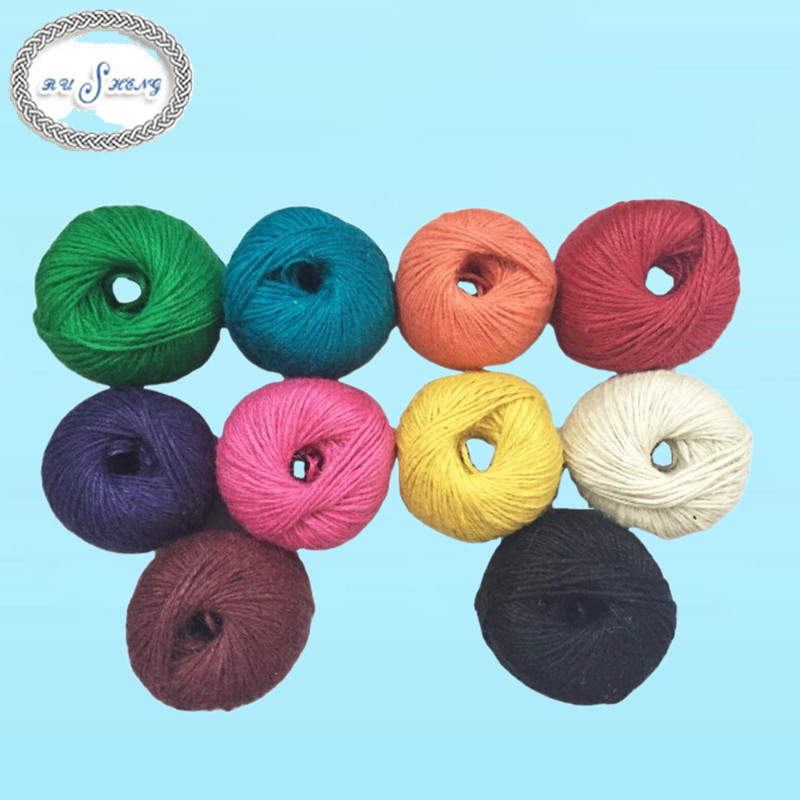 colored jute twine ball, jute string, jute rope