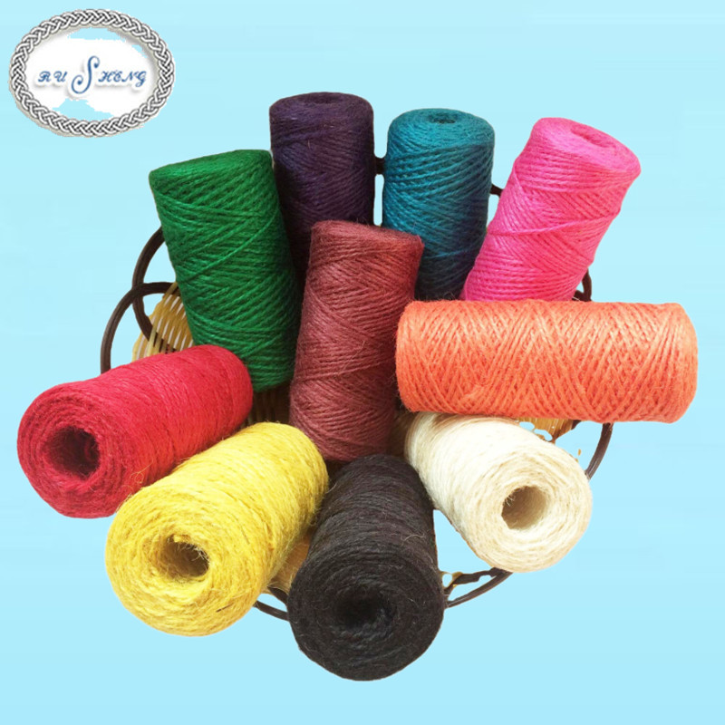 colored jute rope spool,2ply colored jute twine