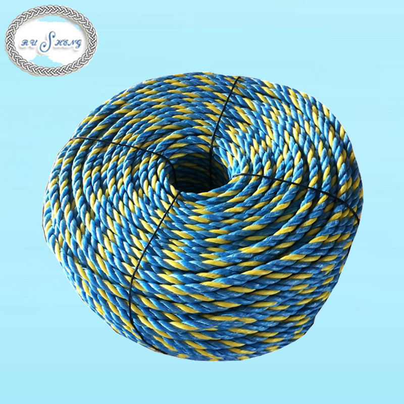 blue yellow telecom rope,pp rope